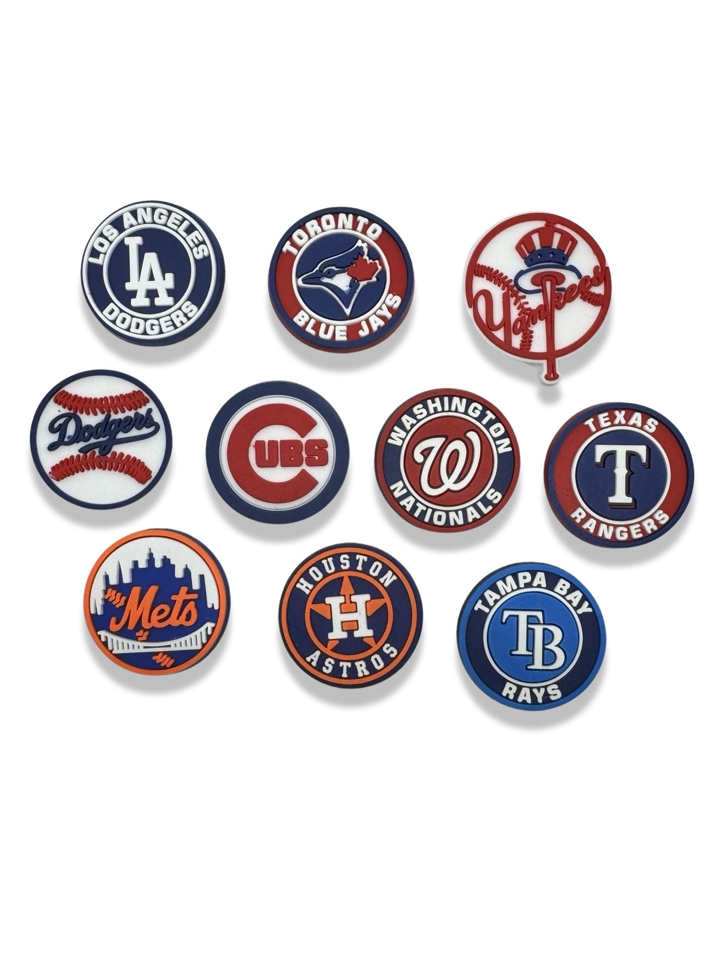 Baseball Round Shoe Charm