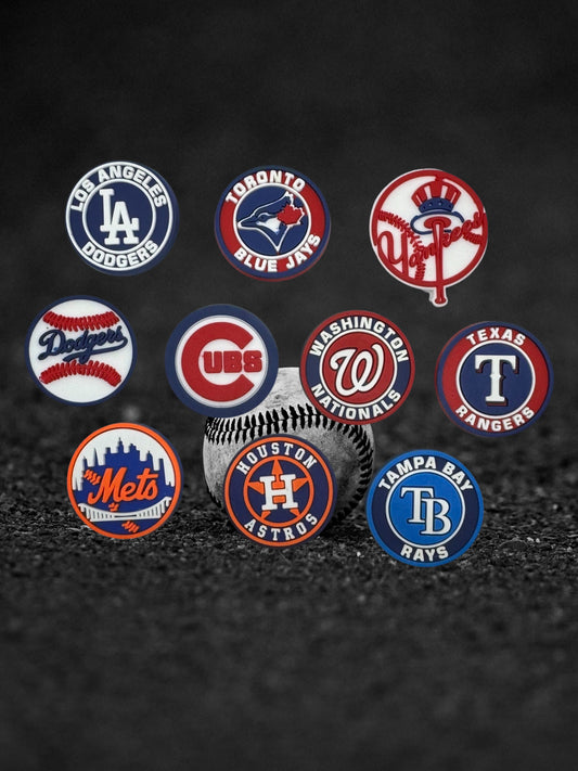 Baseball Round Shoe Charm