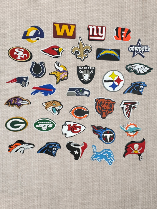 Football Logo Shoe Charm